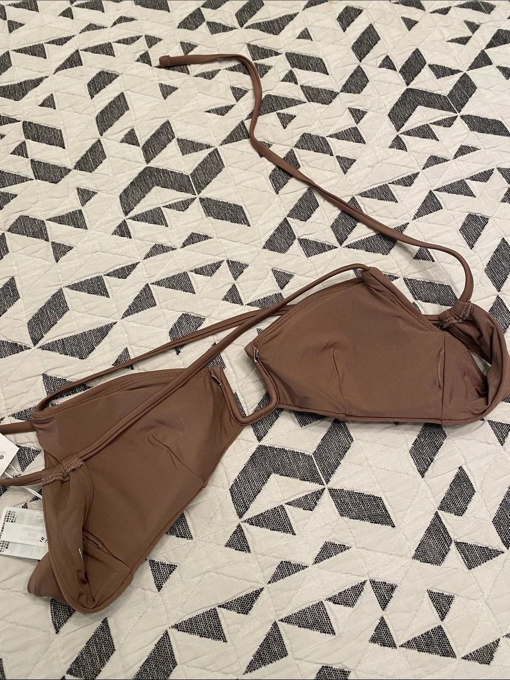 J. Crew Classic Sculpt Brown Strappy U-Center Bikini Top - Picture 3 of 4